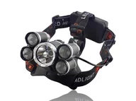 Latarki - Wydajna latarka na głowę LED CZOŁÓWKA 5 LAMP - miniaturka - grafika 1