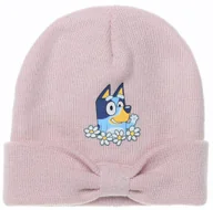 Czapki damskie - Czapka zimowa dla dziewczynki, Bluey, włókno akrylowe, jasnoróżowa, rozmiar 52 cm - miniaturka - grafika 1