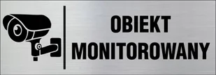 Tabliczka informacyjna, tabliczka na drzwi, OBIEKT MONITOROWANY 7x20cm - Akcesoria BHP - miniaturka - grafika 1