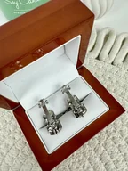 Spinki do mankietów i krawatów - SPINKI DO MANKIETÓW koszuli mankietu skrzypce srebrne - miniaturka - grafika 1