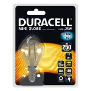 Żarówki LED - Żarówka LED DURACELL Mini Globe, P45, E14, 2,4 W, barwa biała ciepła - miniaturka - grafika 1