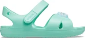 Buty dla dziewczynek - Crocs Crocs Classic Cross-Strap Charm Sandal 206947-3U3 zielone 20/21 - miniaturka - grafika 1