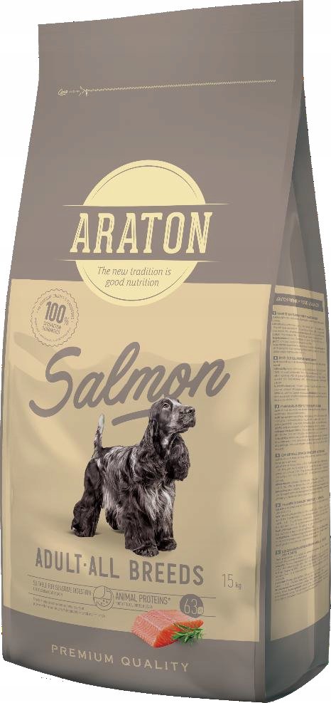 ARATON SALMON SUCHA KARMA Z ŁOSOSIEM DLA PSÓW 15kg