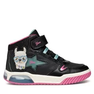 Buty dla dziewczynek - Sneakersy Geox J Inek Girl J36ASC 0CENF C9B4A D Czarny - miniaturka - grafika 1