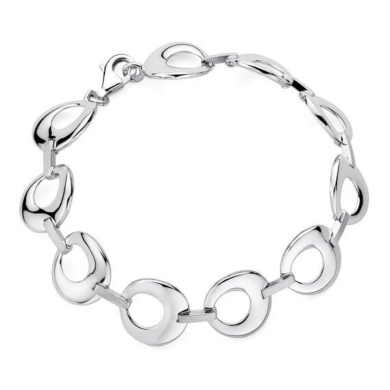 ankabizuteria.pl Bransoletka srebrna rodowana i diamentowana KÓŁKA