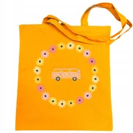 Torby i wózki na zakupy - Torba na zakupy kolorowy nadruk KWIATY Van Retro - miniaturka - grafika 1