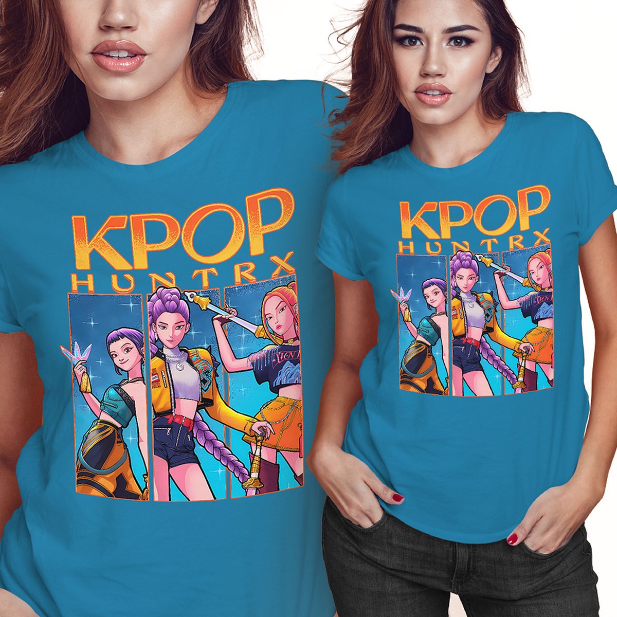 KOSZULKA DAMSKA T-SHIRT K-POPOWE ŁOWCZYNIE DEMONÓW HUNTRIX XXL