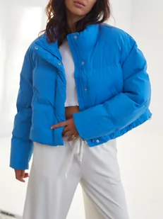 KURTKA PUFFER BLUE - WŁOCHY - Kurtki damskie - miniaturka - grafika 1
