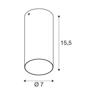 Lampy pozostałe - SLV Asto Tube downlight GU10 1-punktowy czarny - miniaturka - grafika 1