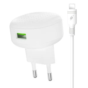 XO Ładowarka sieciowa L86 QC 3.0 18W 1x USB biała + kabel Lightning - Ładowarki do telefonów - miniaturka - grafika 1