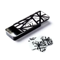 Kostki gitarowe - Dunlop DL P 1360 evh PT03 plektren Biały z czarnym paski Pick Tin, 6 sztuki EVHPT03 - miniaturka - grafika 1