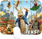 Podkładki pod mysz - PODKŁADKA POD MYSZKĘ Z NADRUKIEM PIOTRUŚ KRÓLIK PREZENT -TEKST -20X24 - miniaturka - grafika 1