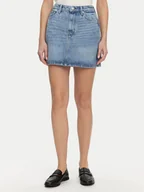 Spódnice - Tommy Hilfiger Spódnica jeansowa WW0WW44392 Niebieski Regular Fit - miniaturka - grafika 1