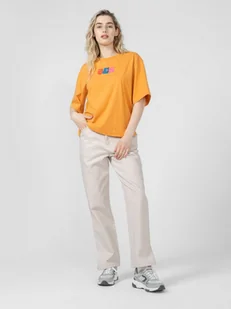 Damskie jeansy Outhorn OTHSS23TTROF176 - beżowe - Spodnie damskie - miniaturka - grafika 1