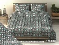 Pościel - Extrapościel Pościel bawełniana 140x200 1113E Serca Szaro-Niebieskie - miniaturka - grafika 1