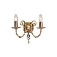 Lampy ścienne - Elstead Lighting Artisan 2Lt Wall Light Aged Brass ART2 AGD BRASS Elstead kinkiet świecznikowy ART2 AGD BRASS) - miniaturka - grafika 1