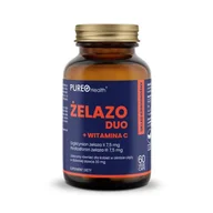 Witaminy i minerały - PUREO Health Żelazo Duo + Witamina C, 60kaps. >> 0zł za wysyłkę przy zakupach od 149 zł << - miniaturka - grafika 1