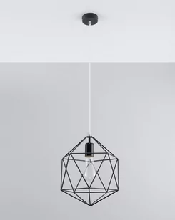 Sollux Lighting Druciana LAMPA wisząca SL.291 industrialna OPRAWA zwis druciak metalowy czarny - Lampy sufitowe - miniaturka - grafika 1