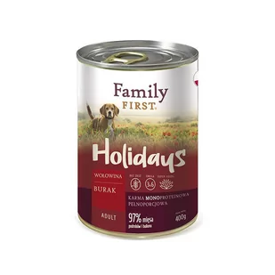 FamilyFirst Wołowina+burak+monoproteina adult 400g - Mokra karma dla psów - miniaturka - grafika 1