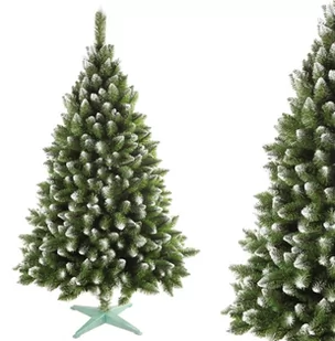 Choinka sztuczna zielona z białymi końcami gęsta 90 cm puszysta jodła oszroniona - Choinki - miniaturka - grafika 1