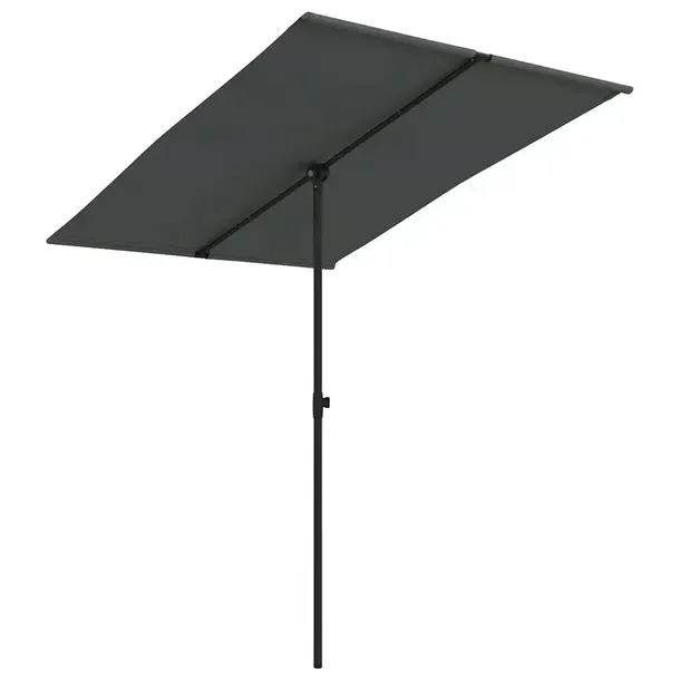 Parasol Ogrodowy UV, Aluminiowy, Obrotowy 180°, Antracytowy, 200x150x105-21