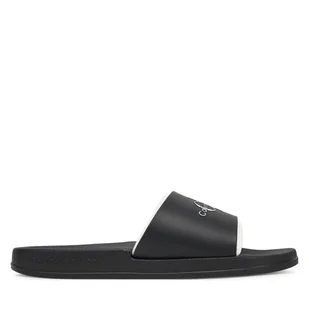 Klapki Calvin Klein Jeans Slide Rubber Neoprene Monologo YM0YM00361 Czarny - Klapki i japonki męskie - miniaturka - grafika 1