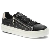 Sneakersy damskie - Tamaris, Sneakersy, 1-23313-28 098 Black Comb, rozmiar 36 - miniaturka - grafika 1