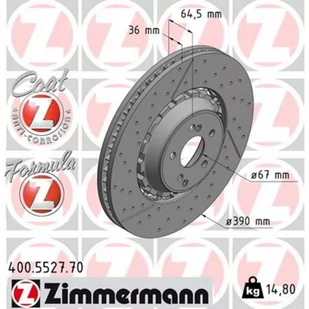 Tarcza hamulcowa ZIMMERMANN 400.5527.70 - Tarcze hamulcowe - miniaturka - grafika 1