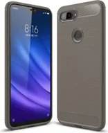 Etui i futerały do telefonów - Etui Xiaomi Etui na telefon komórkowy Etui TPU Etui ochronne Etui na telefon komórkowy Zderzak Carbon Optic Shell, Kolor: Szary, Wybierz model: Xiaomi Redmi Note 7 / Redmi Note 7 Pro - miniaturka - grafika 1