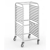 Wózki na żywność - B2B Partner Wózek ze stali nierdzewnej na pojemniki gastronomiczne, 10 poziomów, GN 2/1, 1350x590x670 mm 434080 - miniaturka - grafika 1