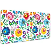 Podkładki na biurko - Mata ochronna z nadrukiem Sztuka ludowa 100x50 cm, Dywanomat - miniaturka - grafika 1