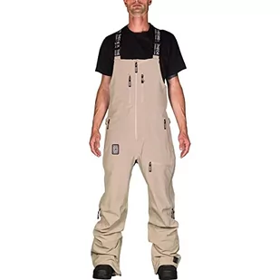L1 Premium Goods Męskie spodnie narciarskie i snowboardowe Huron Bib Pant 22 3-warstwowe ogrodniczki o wodoodporności 20 000 mm, dune, L - Spodnie narciarskie - miniaturka - grafika 1