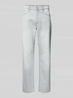 Spodnie męskie - Jeansy o kroju straight fit z czystej bawełny model 'EDGE' - miniaturka - grafika 1