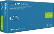 Rękawiczki jednorazowe - Mercator Medical Rękawice Nitrylex CLASSIC BLUE 100 S 32-0012 - miniaturka - grafika 1