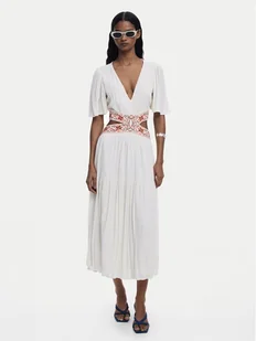 Desigual Sukienka letnia Element 25SWVW98 Biały Regular Fit - Sukienki - miniaturka - grafika 1