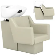 Myjki fryzjerskie - Myjnia myjka fryzjerska barberska do salonu fryzjerskiego barberskiego Tina ruchoma ceramiczna misa armatura bateria słuchawka - miniaturka - grafika 1