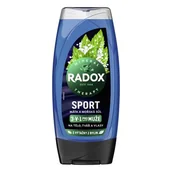 Żele pod prysznic dla mężczyzn - Radox Sport Mint And Sea Salt 3-in-1 Shower Gel Żel pod prysznic dla mężczyzn 225 ml - miniaturka - grafika 1