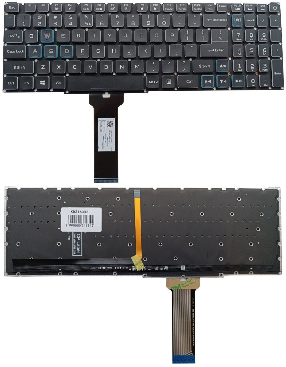 Klawiatura Acer Klaviatūra ACER: Predator Helios 300 PH315-52, PH315-53, z podświetleniem US