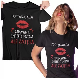 KOSZULKA DLA DZIEWCZYNY NA WALENTYNKI PREZENT POCIĄGAJĄCA ZABAWNA INTELIGENTNA ALE ZAJĘTA - Walentynki - miniaturka - grafika 1