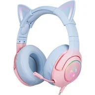 Słuchawki - ONIKUMA K9 Cat Elf RGB różowo-niebieskie - miniaturka - grafika 1