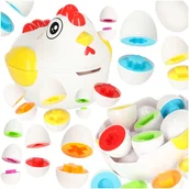 Leżaczki i huśtawki - Układanka edukacyjna sorter dopasuj kształty jajka 12 szt. kura Kik Sp. z o. o. Sp. k. - miniaturka - grafika 1