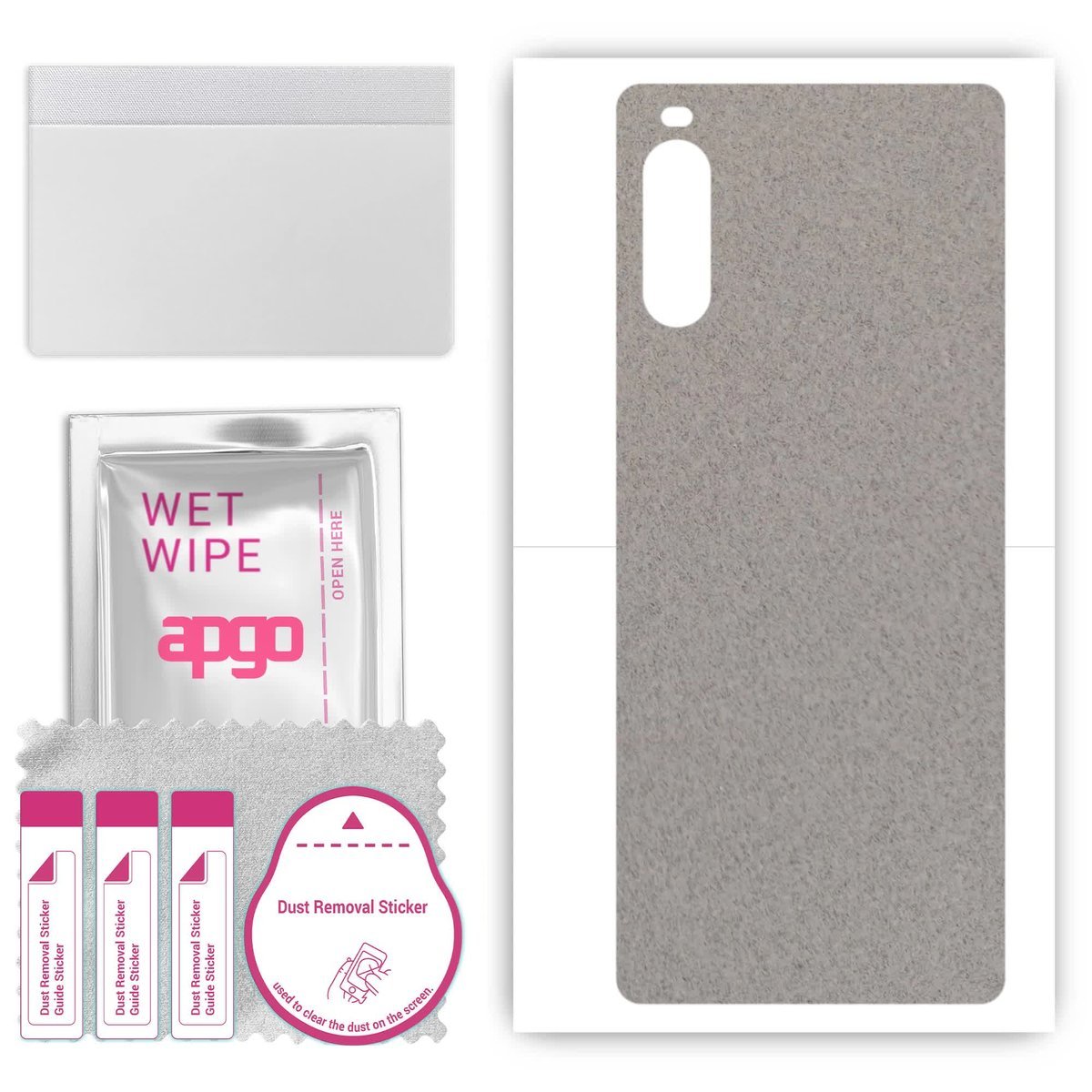 Folia naklejka skórka strukturalna na TYŁ Zamsz do Sony Xperia 10 III SOG04 - Zamsz Szary - apgo SKINS