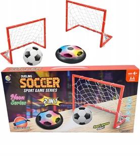 LATAJĄCA PIŁKA LED HOVER BALL ZESTAW DO GRY PIŁKA NOŻNA 2x BRAMKA 2x PIŁKA - Piłki dla dzieci - miniaturka - grafika 1