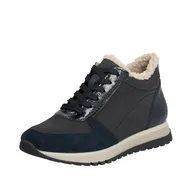 Botki damskie - Rieker Damskie botki 49004, niebieskie, rozmiar 36 EU, niebieski, 36 EU - miniaturka - grafika 1