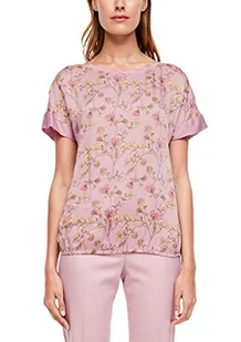 s.Oliver BLACK LABEL T-shirt damski, Pink Aop, 32 PL - Koszulki i topy damskie - miniaturka - grafika 1