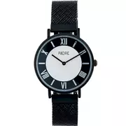 Zegarki damskie - Czarny damski zegarek klasyczny PACIFIC X6177-06 - miniaturka - grafika 1