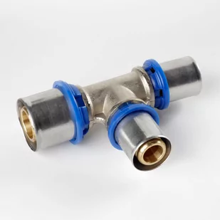 Pex Trójnik zaciskowy 20x16x16 mm Radopress - Łączniki, trójniki, kształtki - miniaturka - grafika 1