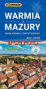 Mapa atrakcji turystycznych Warmia i Mazury - książka - Obcojęzyczne przewodniki, mapy i atlasy - miniaturka - grafika 1