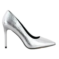 Czółenka - Goodin Modne szpilki srebrny - miniaturka - grafika 1