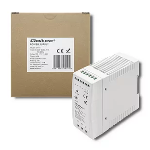 Qoltec Zasilacz Na Szynę Din 40W 12V 3.33A Biały Slim - Pozostałe akcesoria sieciowe - miniaturka - grafika 1